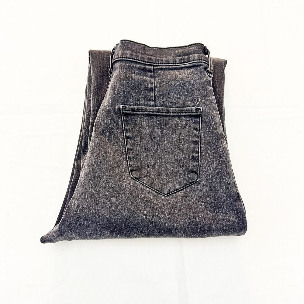 Okayama Denim Charcoal Wide Leg Black Wash Denim Jeans Size 24